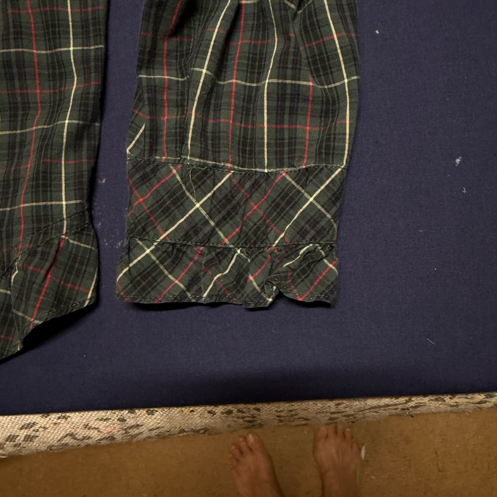 Plaid Ruffle Button-Up Shirt - Picture 9 of 14